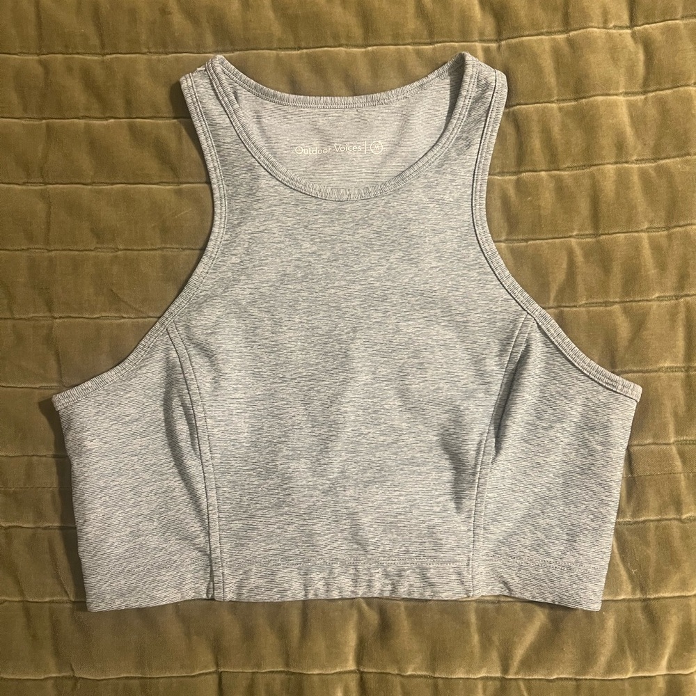 Outdoor Voices blue and Gray Women's Crop Top Size Medium